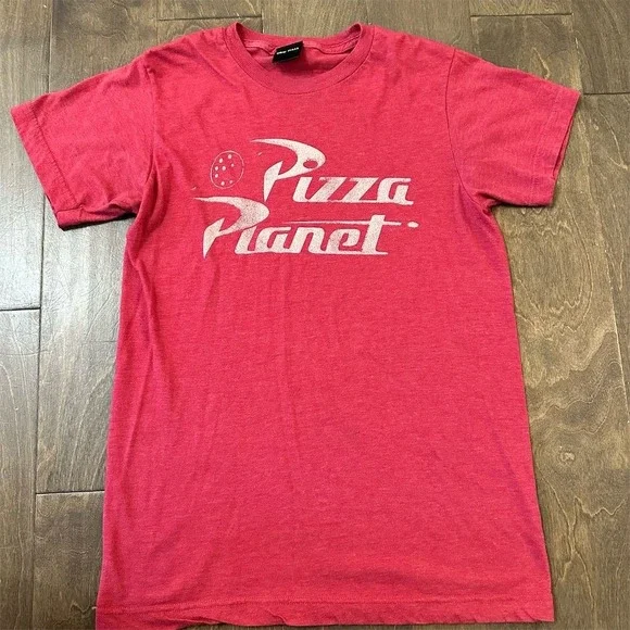 Disney Pixar Toy Story Pizza Planet Red T-Shirt Unisex Size L - Picture 1 of 7